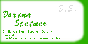 dorina stetner business card